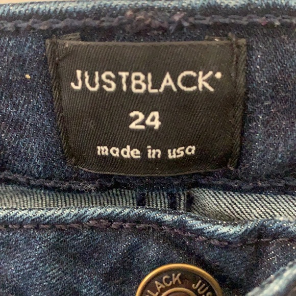 JustBlack Dark Jeans with Lace Trim - Picture 4 of 7